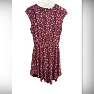 Collective Concepts Maroon and Pink Patterned Dress